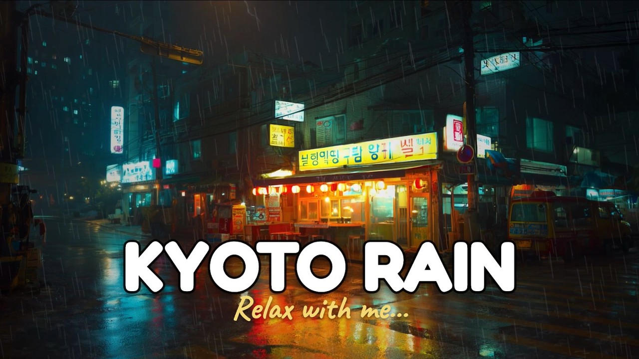 Uper Gentle Flow ⛈️ | Calmline / Lofi / Music ☔ Driftfall | Quiet Repeats of Kyoto Skyfall