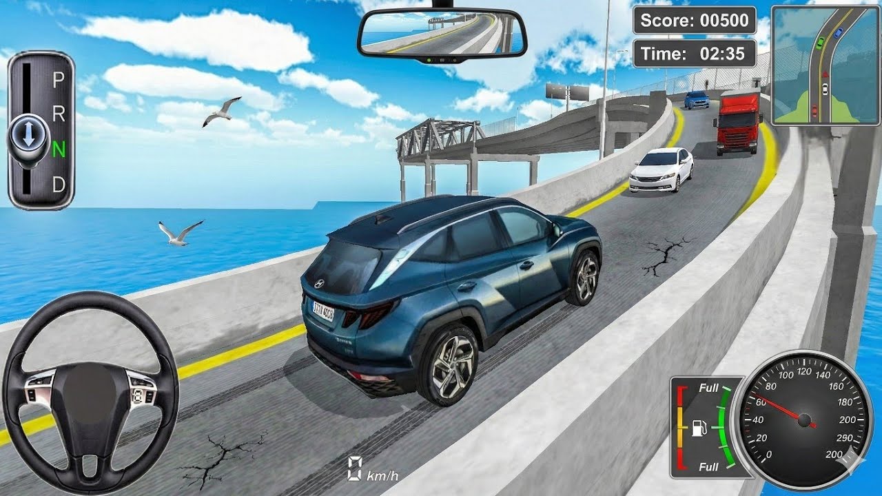 New Hybrid Car Hyundai Tucson parking  Highway Rest area–3d driving class simulator 2026#cardriving