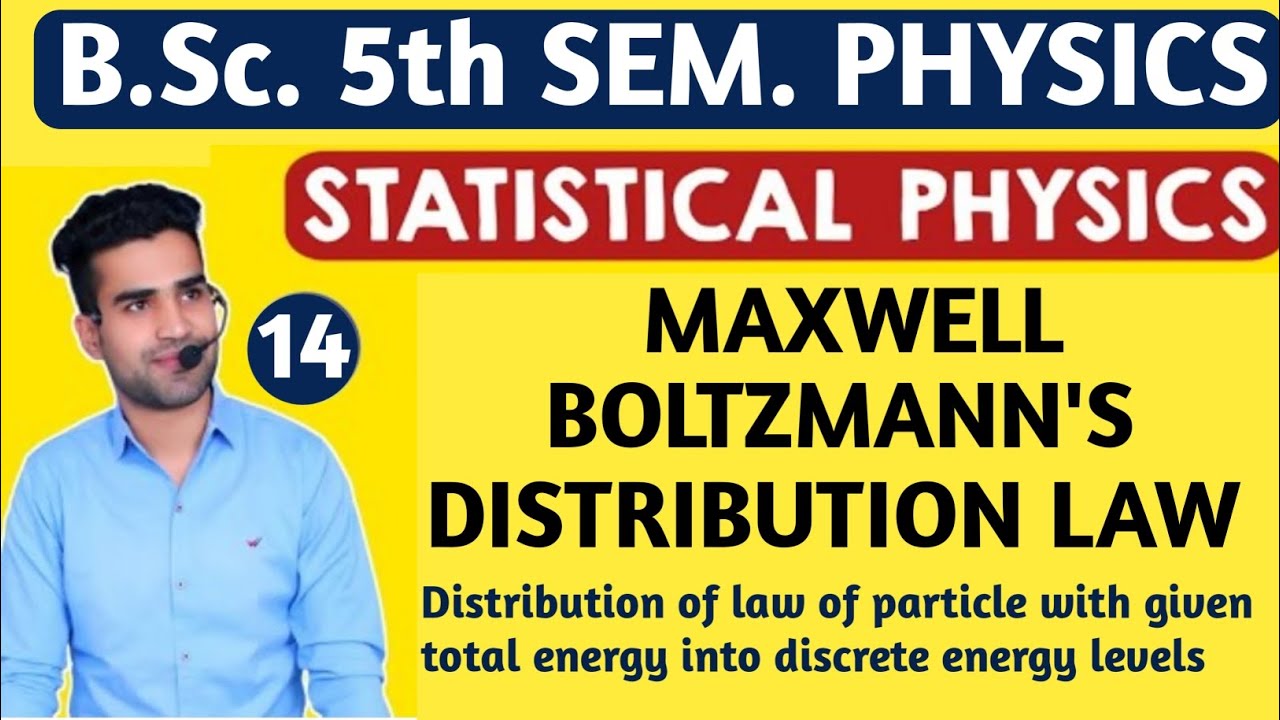 |L14| Maxwell Boltzmann's Distribution Law | Statistical Physics | B.Sc.5th Sem Physics | Ankit Sir