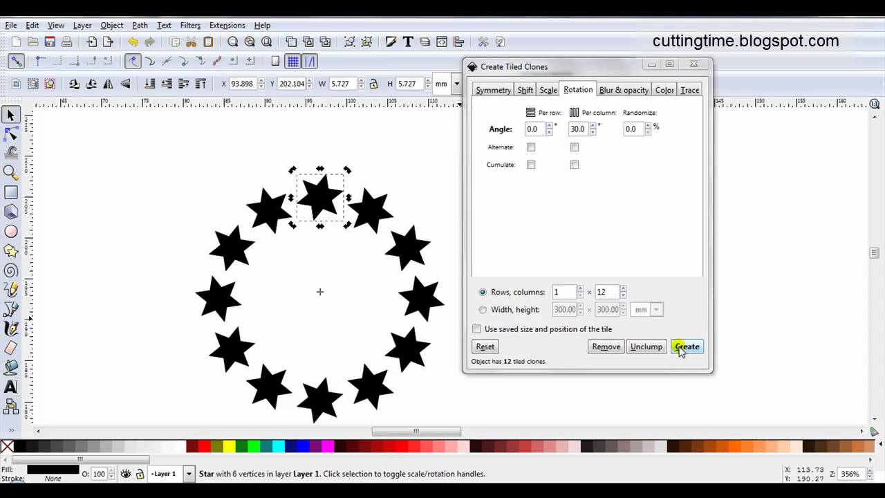 Radial Tiled Clones