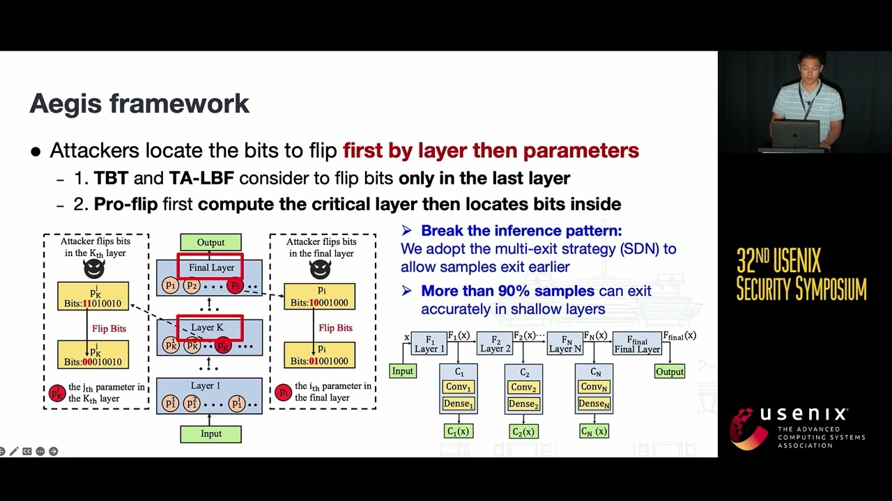 USENIX Security '23 - Aegis: Mitigating Targeted Bit-flip Attacks against Deep Neural Networks