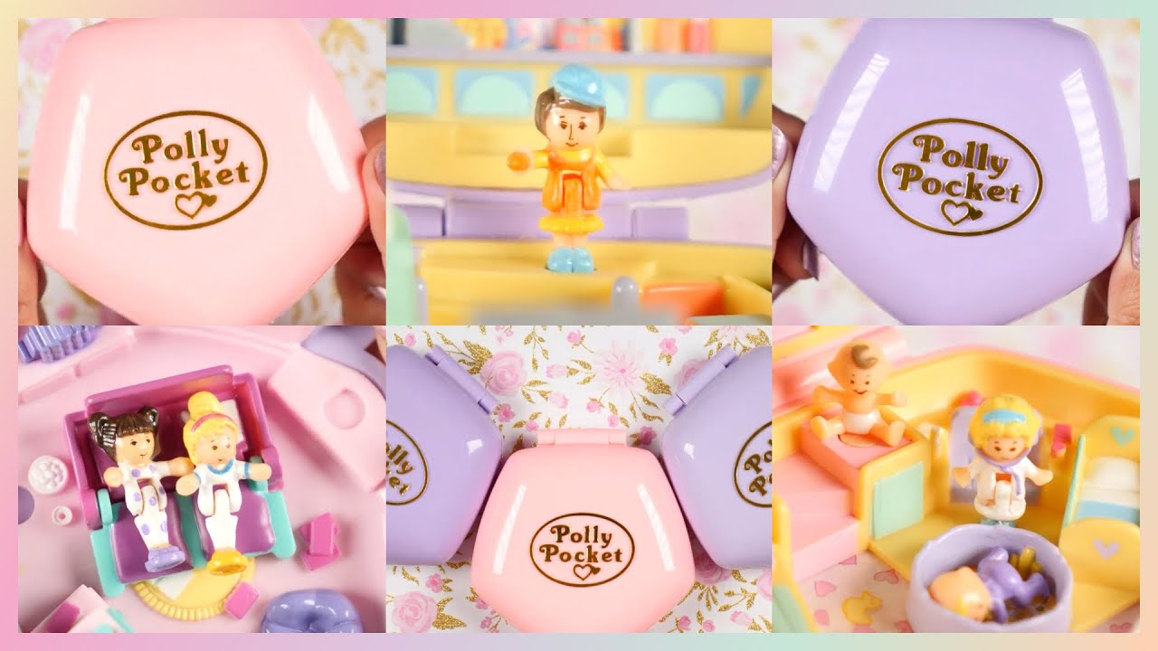 ✨SHOWCASE✨ Polly Pocket Pentagons: Fast Food Restaurant, Polly's Nursery, Slumber Party (1992-1994)