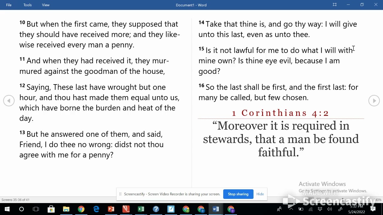 5.25 Mathew 20(1-15) Parable of the Laborer