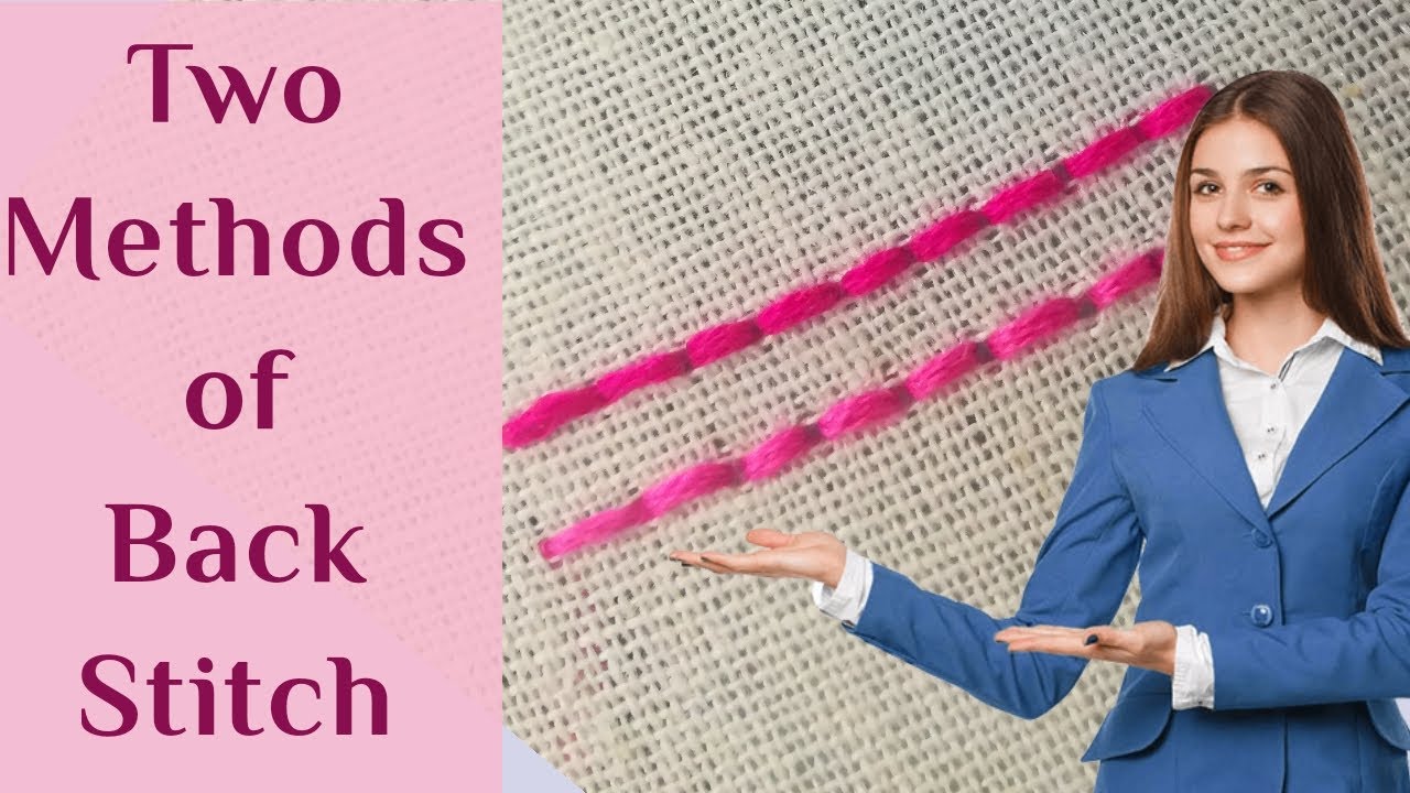 Basic Hand Embroidery Stitches - Back Stitch ( පිස්මේන්තු මැස්ම ) For Beginners