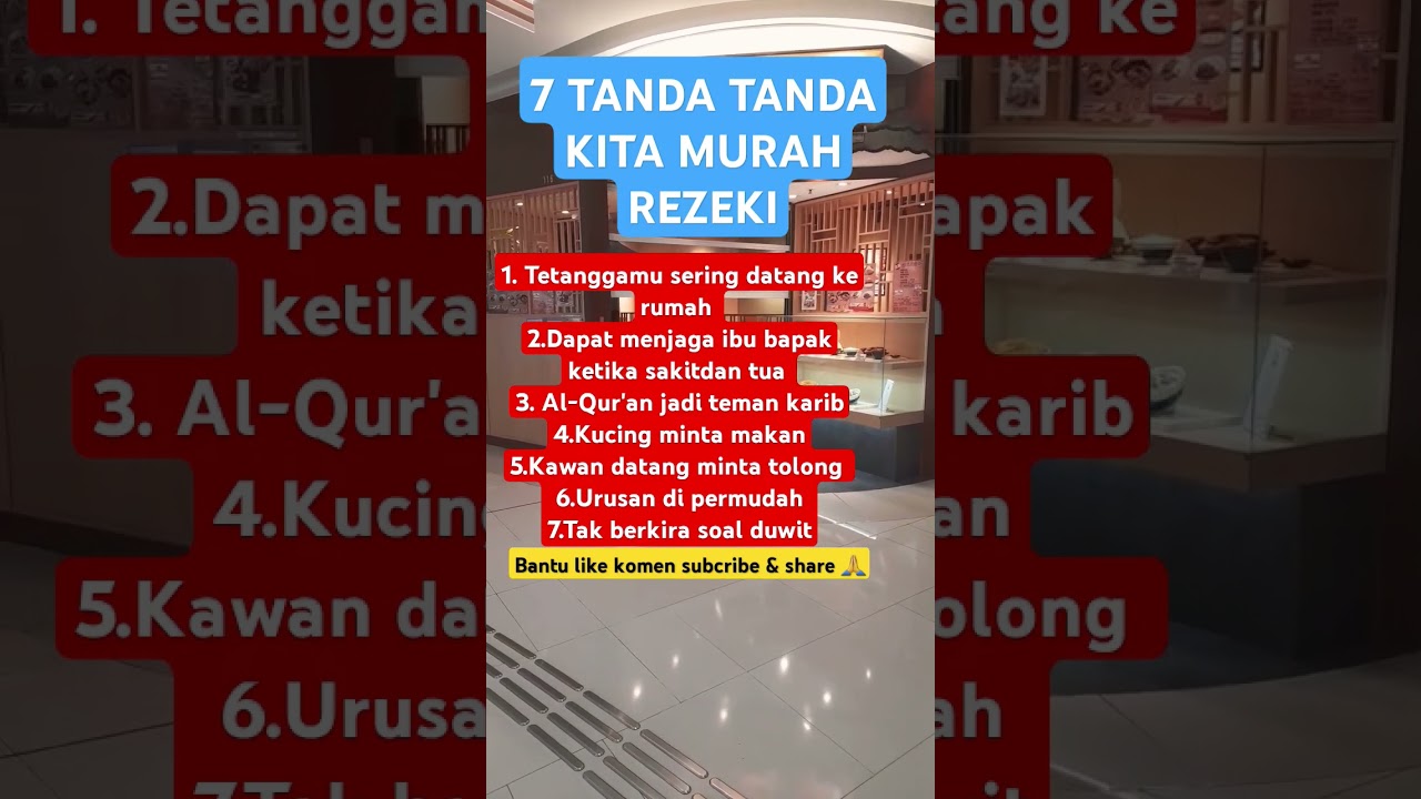 7 tanda kita murah rezeki Berlimpah #feedshorts #rezekiberlimpah #fyp #shorts
