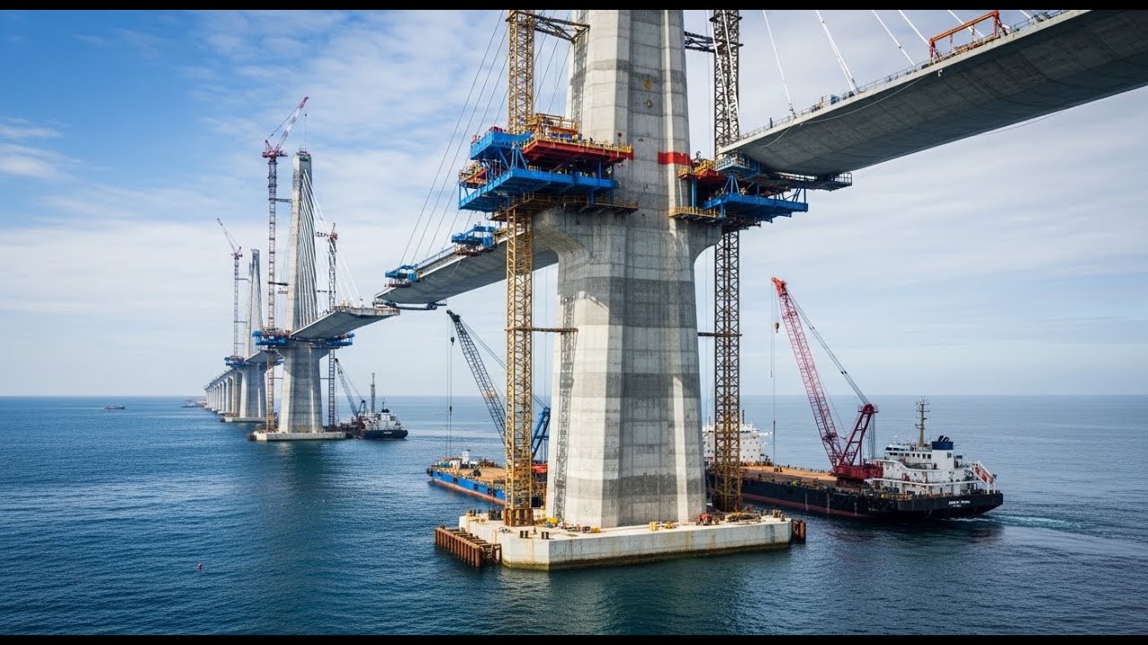 43 How Massive Sea-Crossing Bridges Are Built – Inside the Offshore Mega Construction Process