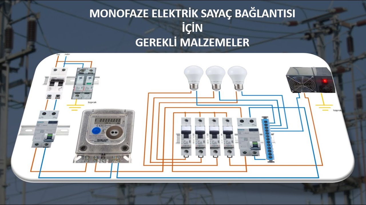 Monofaze Sayaç Bağlantısı İçin kullanılan Malzemeler