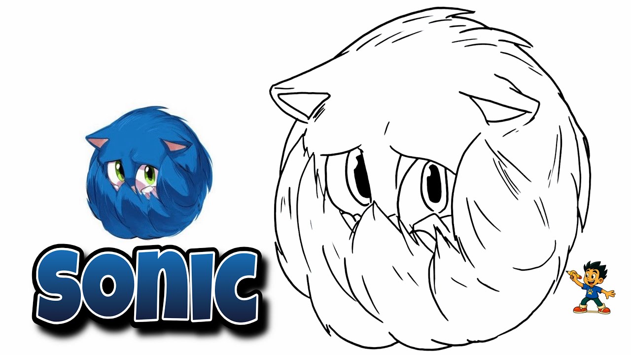 How to Draw Sonic as a Ball | SONIC THE HEDGEHOG #sonicthehedgehog #sonicdrawing #drawing 