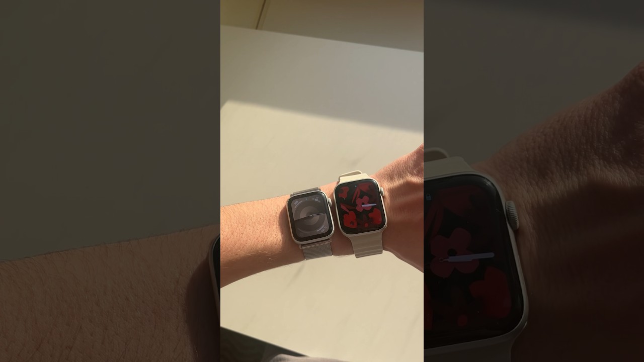 Сравнение размеров Apple Watch 40mm и 44mm