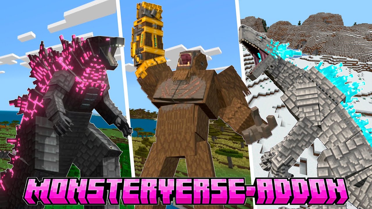 MONSTERVERSE ADDON!! Los Kaijus más PELIGROSOS de MINECRAFT!
