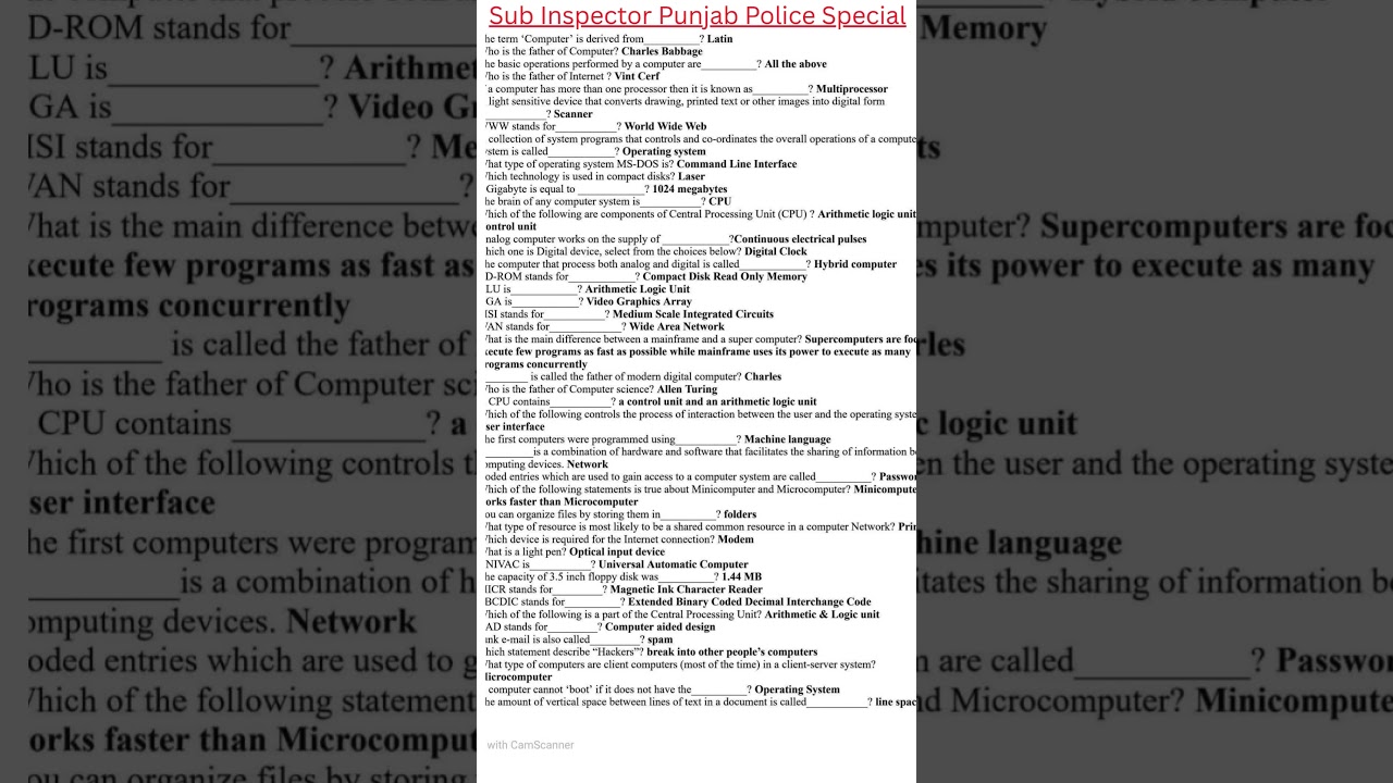 Sub Inspector Punjab Police Special  || SI ppsc past paper #youtubeshort #shortvideo 2025