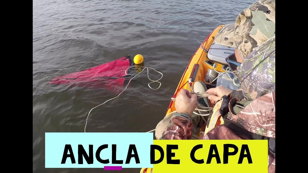 Ancla de capa para kayak, como hacerla y como usarla
