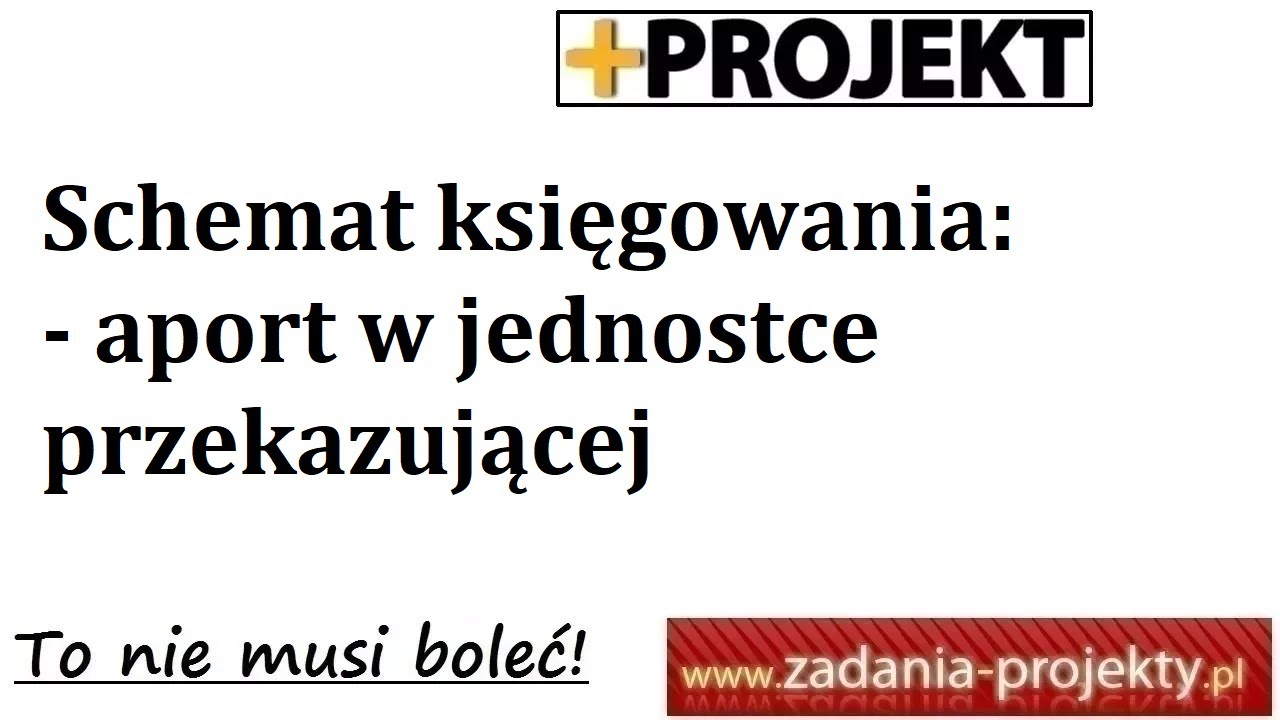 📜 Schemat księgowania - Aport w jednostce przekazującej
