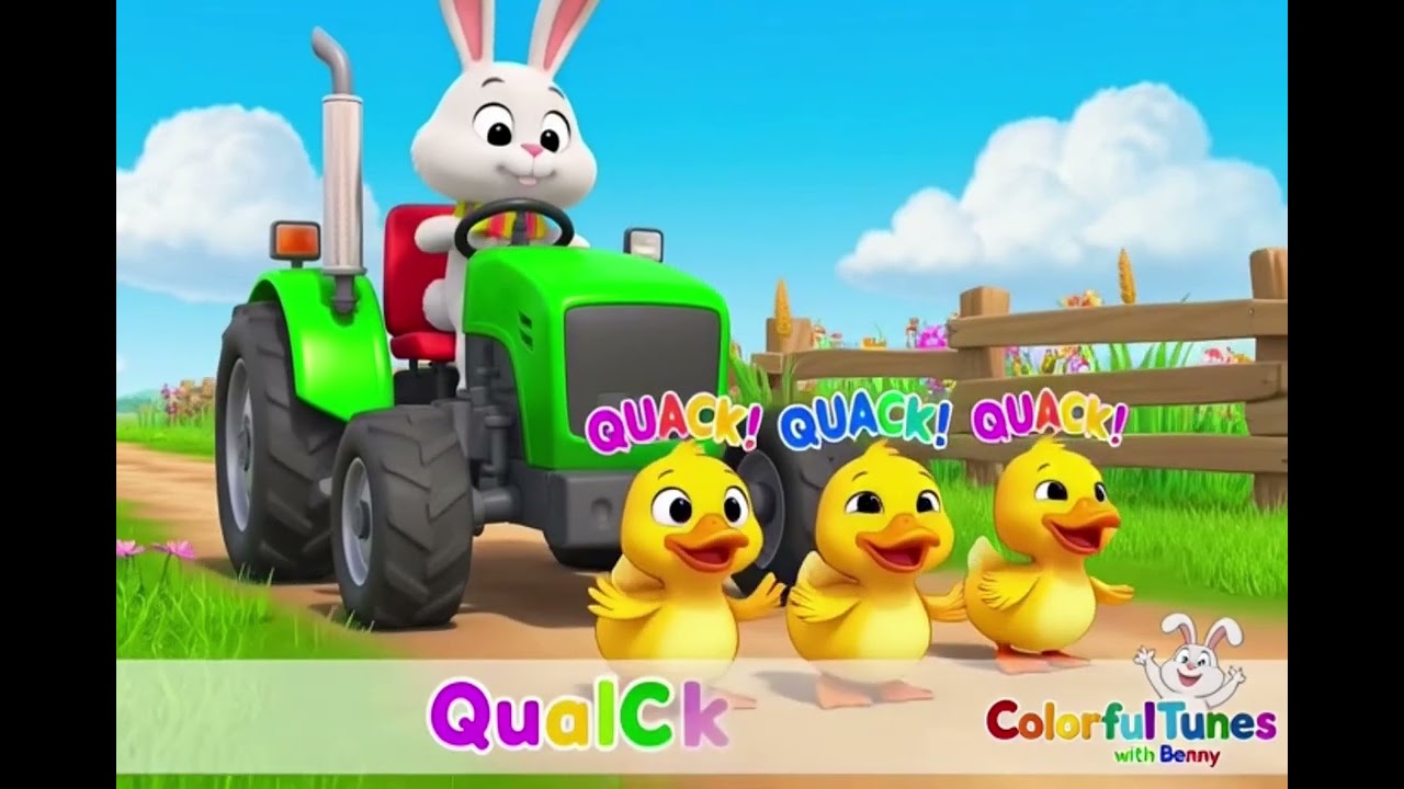 🚜 The Wheels on the Tractor with Benny 🐰 | Farm Animals, Sounds & Numbers Song for Toddlers 🎵🌾