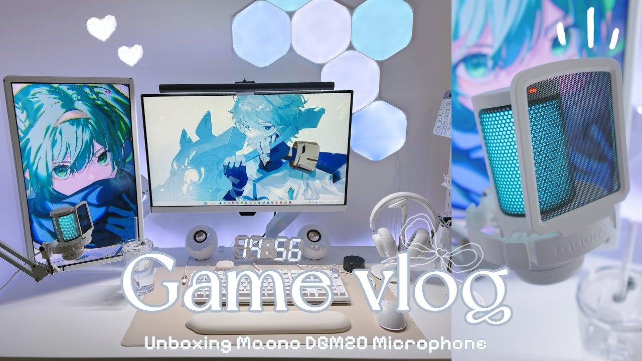 [SUB] 小更新電腦桌✨WFH到底可以多宅 | Maono DGM20麥克風 | Gaming vlog🎮