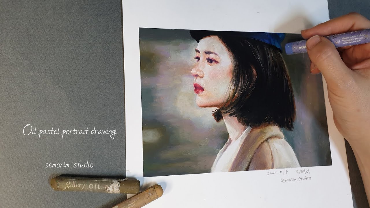 배우 김태리 그리기 (Actress Kim Tae Ri Portrait Drawing) [오일파스텔/Oil Pastel] / 인물화 | 세모림 semorim