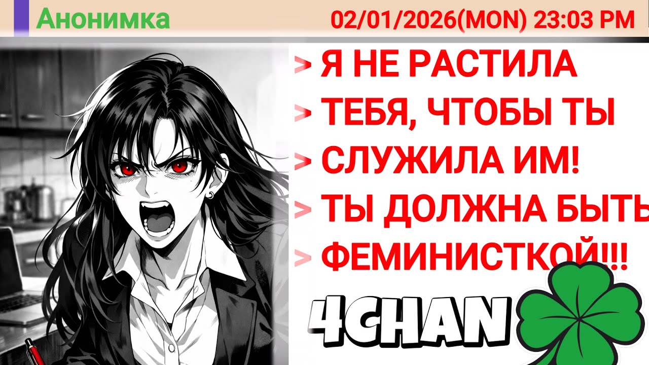 Я ВОСПИТАЛА ФЕМИНИСТКУ… А ОНА ВЫБРАЛА НЕ МАТЬ, А МУЖЧИНУ | 4chan истории
