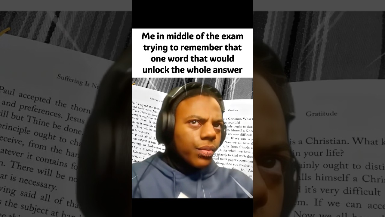 Me in Exam trying to remember that one word #university #college #student