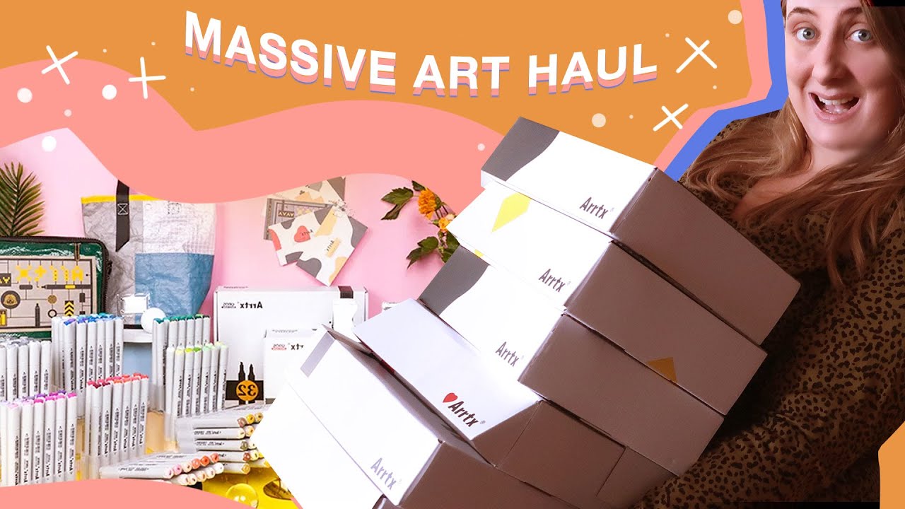 Arrtx sent me a $200 art supply box! Let's open it! Big Art supply Haul