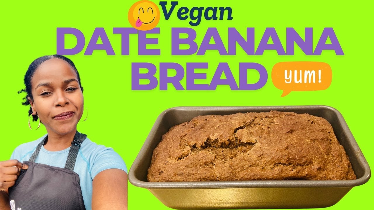 🍌 Vegan Date Banana Bread 🍞 Moist, Sweet & Easy Recipe! ✨