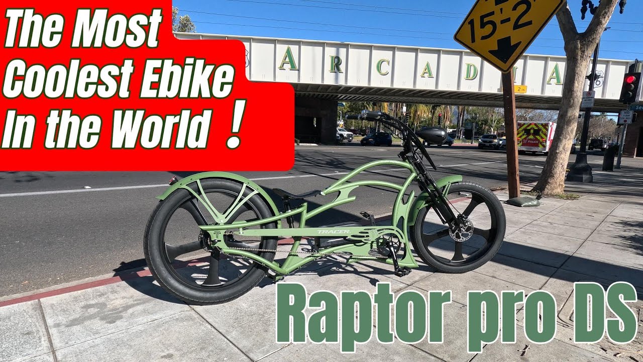 First Ride POV Review: Tracer Raptor Pro Electric Chopper Bike | 800W 48V 20A Battery
