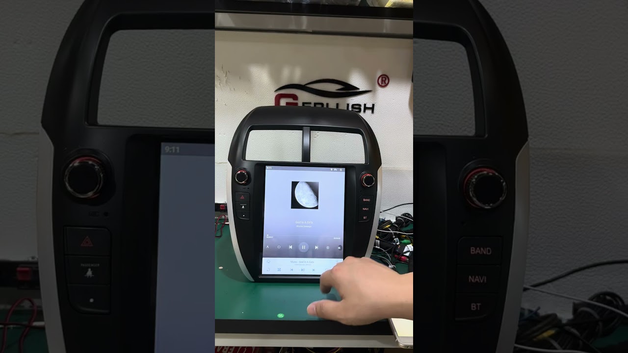 Android Tesla style vertical screen car dvd gps player for Mitsubishi ASX RVR 2010-2018