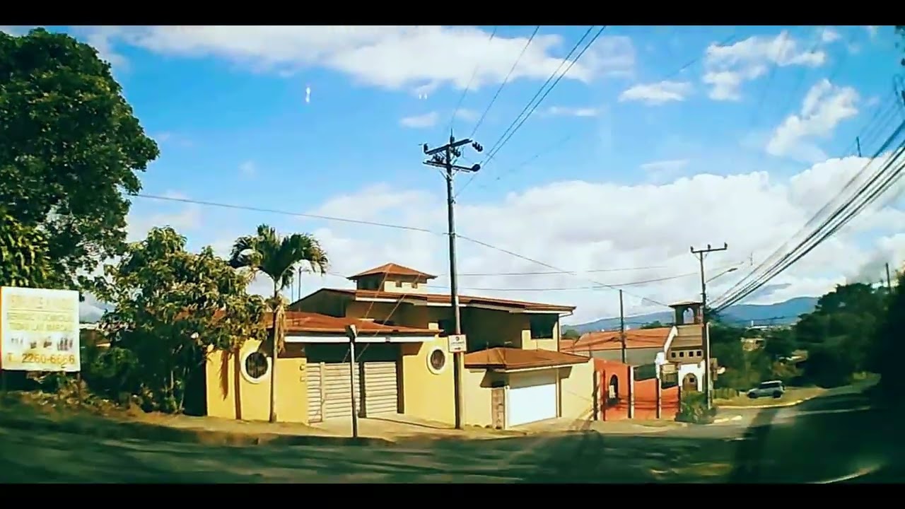 dashcam Costa Rica, Heredia, calle barboza  4k, drive in Costa rica