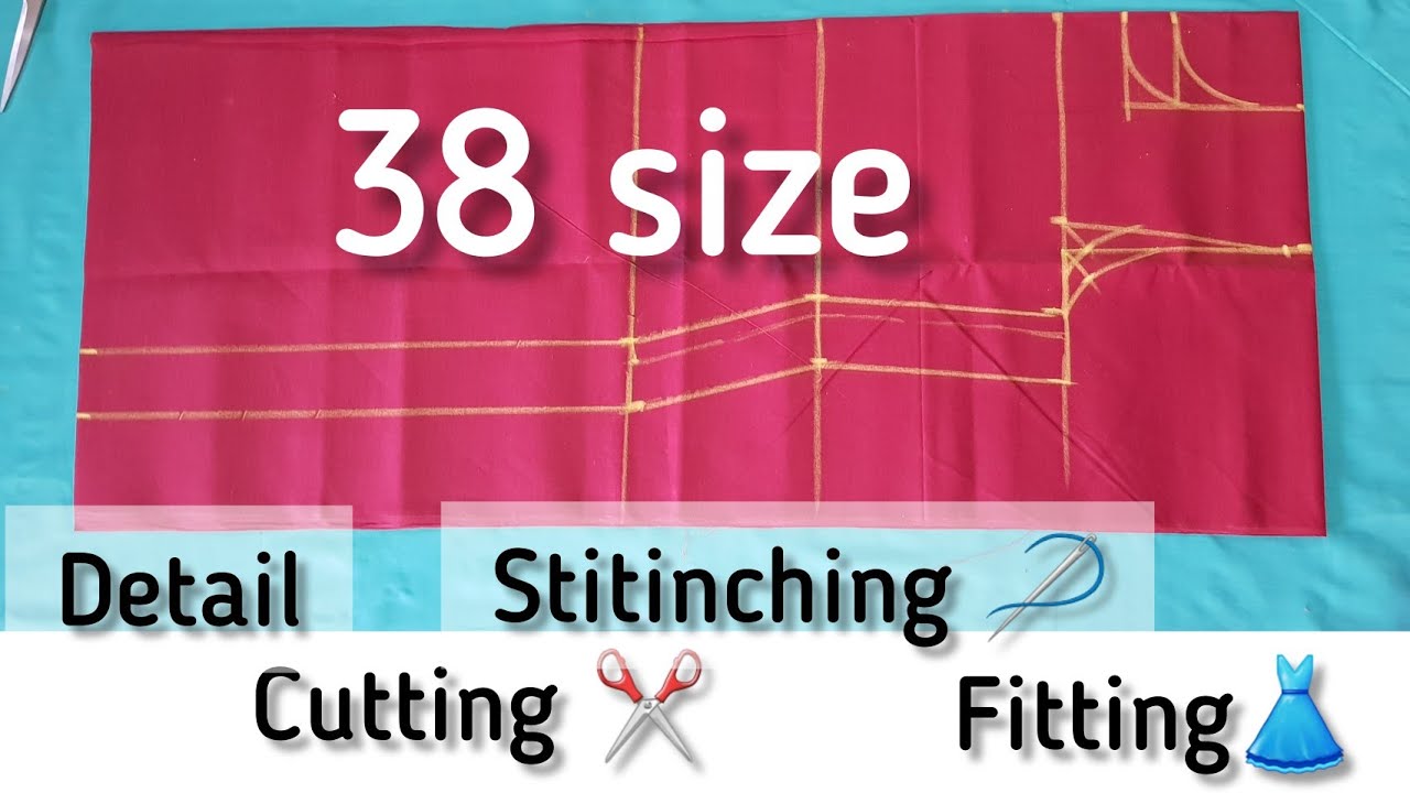 38 size kurti cutting, Suit, Kameez Cutting Full tutoring in Hindi, 38 chest kurti cutting