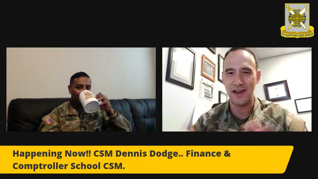 CSM Dennis Dodge, Finance & Comptroller School Command Sergeant Major.