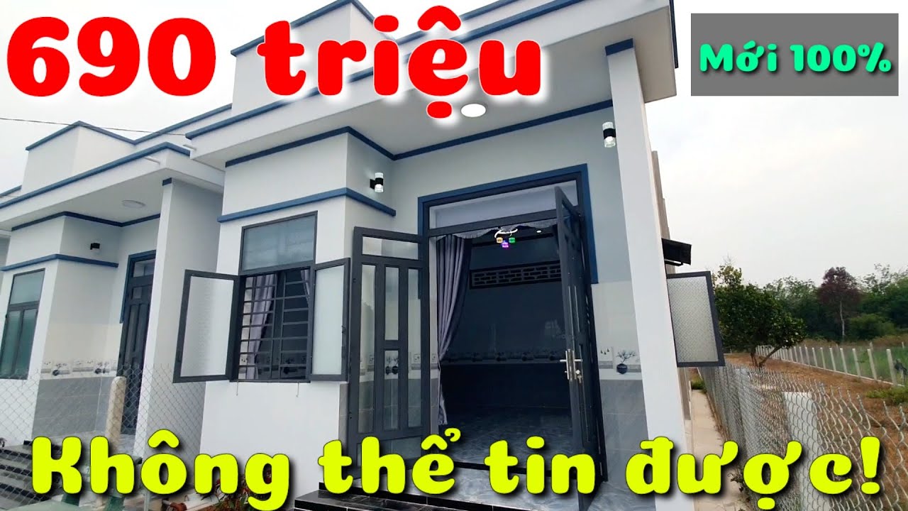 Trời... Nhà cực rẻ 6x50 mới xây giá 690 triệu sân ô tô sân vườn sổ hồng riêng chính chủ ở Tây Ninh