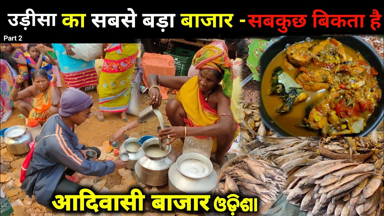Exploring Odisha Village Market | उड़ीसा का अनोखा बाजार - यहां बिकता हैं सबकुछ ,आदिवासी बाजार #viral