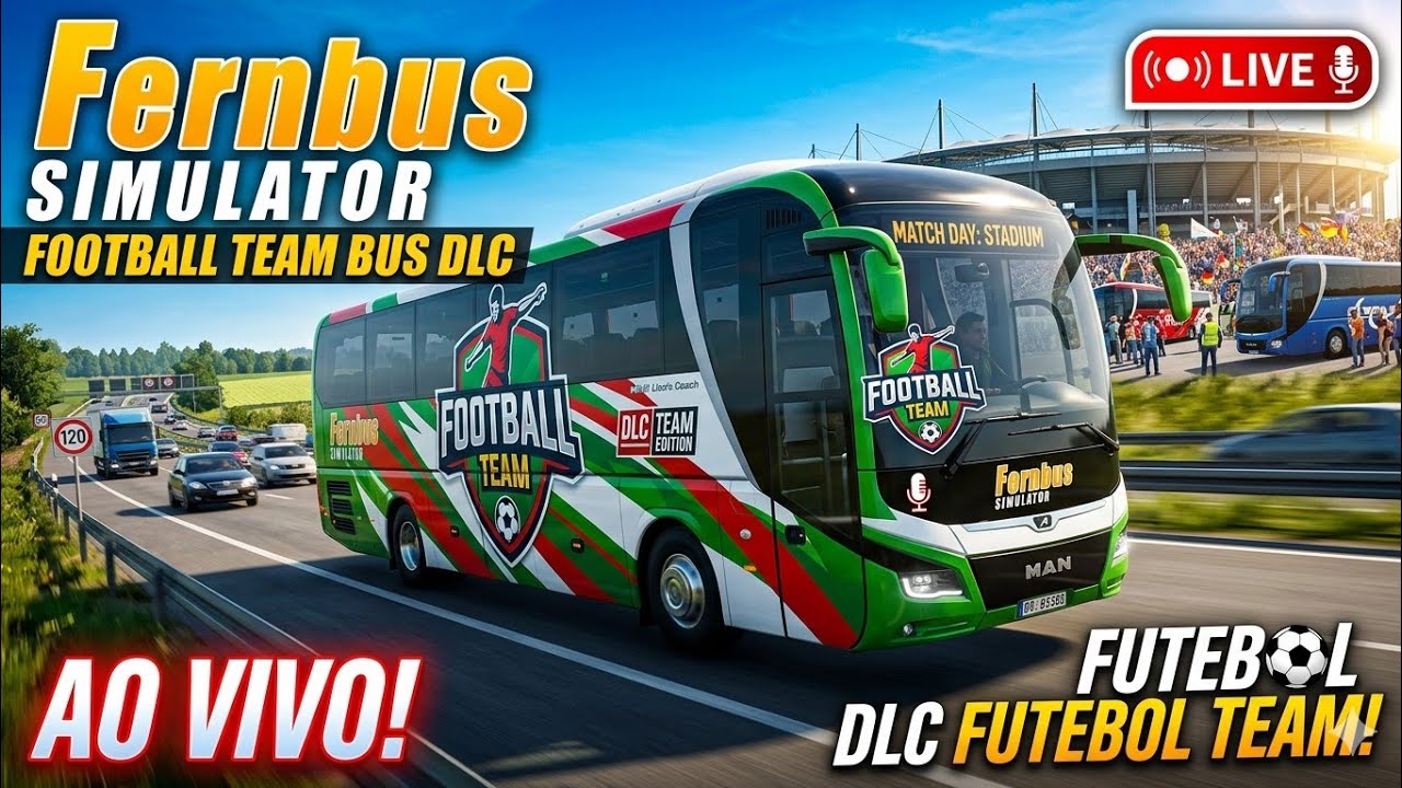 🚌FERNBUS SIMULATOR DLC FOOTBALL TEAM🚌 PS5!!!!!Primeira Viagem!!!!