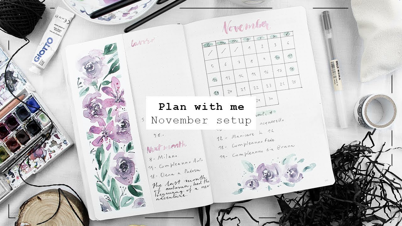 Plan with me &bull; November 2018 Bullet Journal setup &bull; Monthly setup &bull; frai.OH