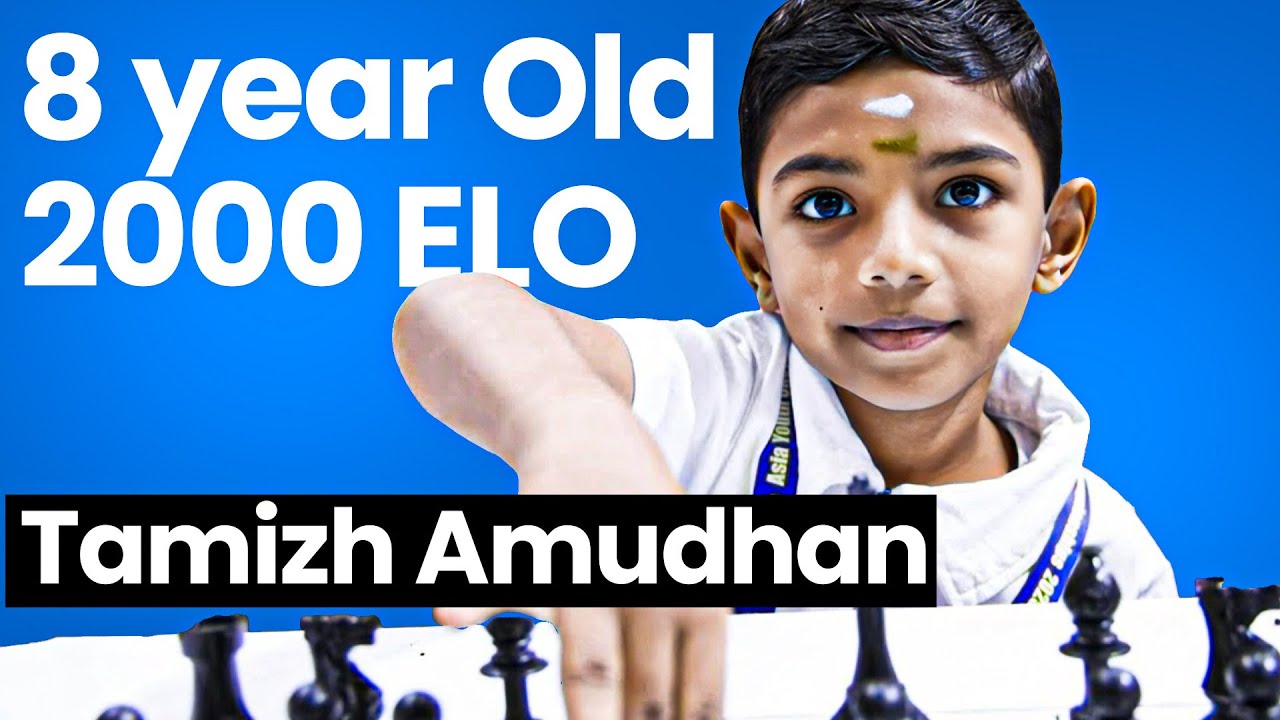 An incredible young super talent of India | 8-year-old Tamizh Amudhan and already 2032 Elo