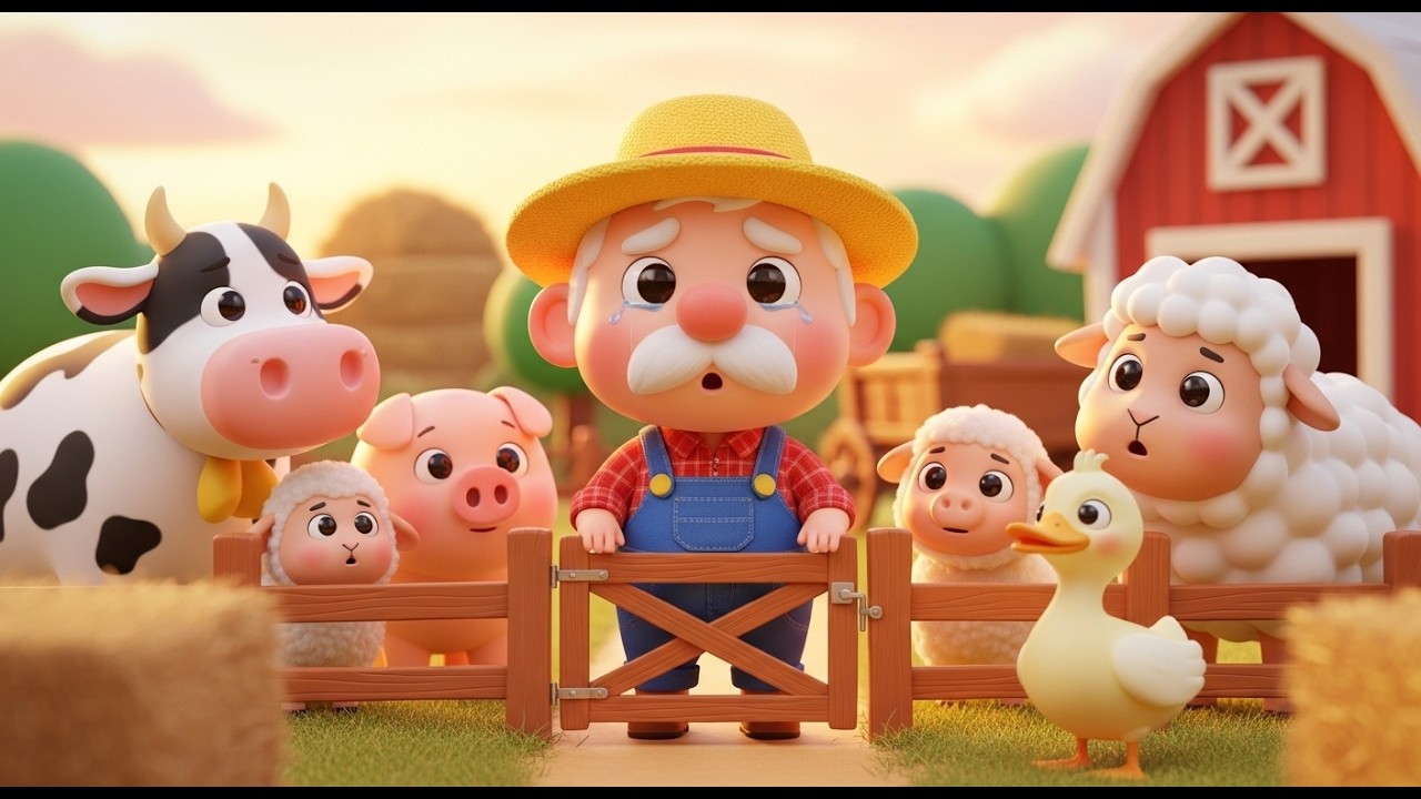 Old MacDonald Selling His Animals One by One 🐄🐖 | A Sad & Shocked Farm Rhyme for Kids