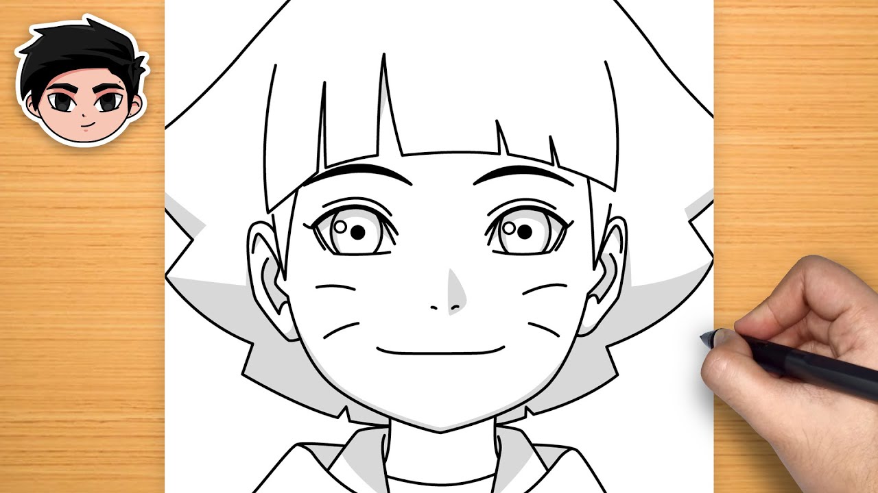 Como Desenhar Himawari Uzumaki (Naruto/Boruto)