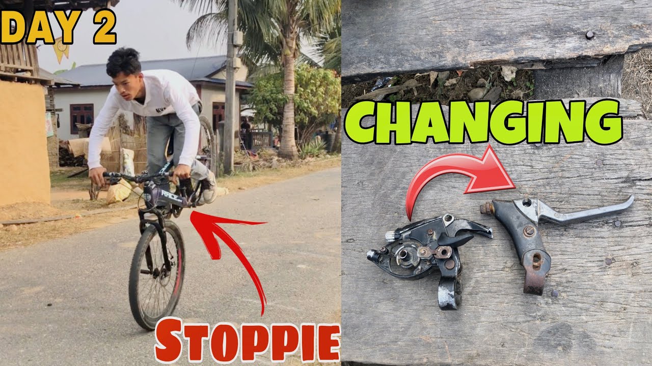 DAY 2 of Practicing Rolling Stoppie || Changing Break Lever ||