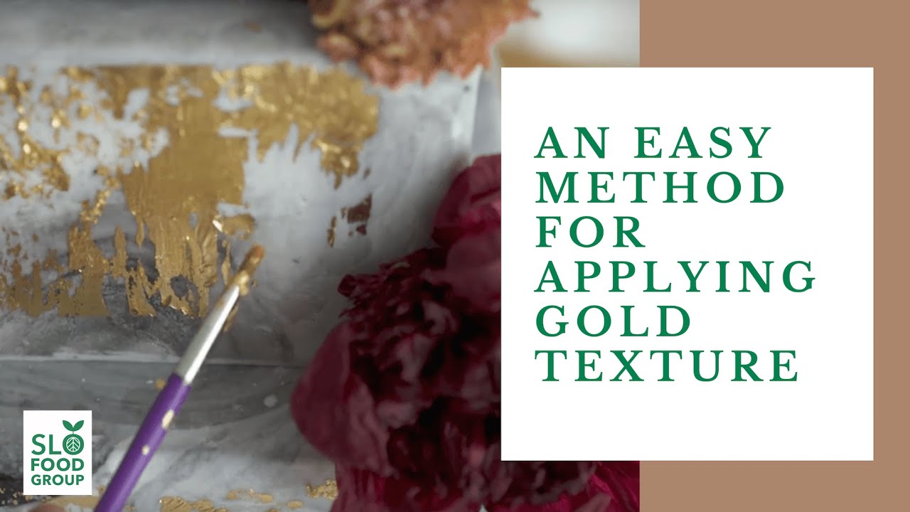Adding gold leaf texture to cakes