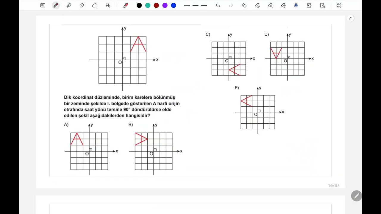 Dönüşümler test  2 Öğreniyorum Eyüp B TYT AYT Geometri Soru Bankası Çözümler