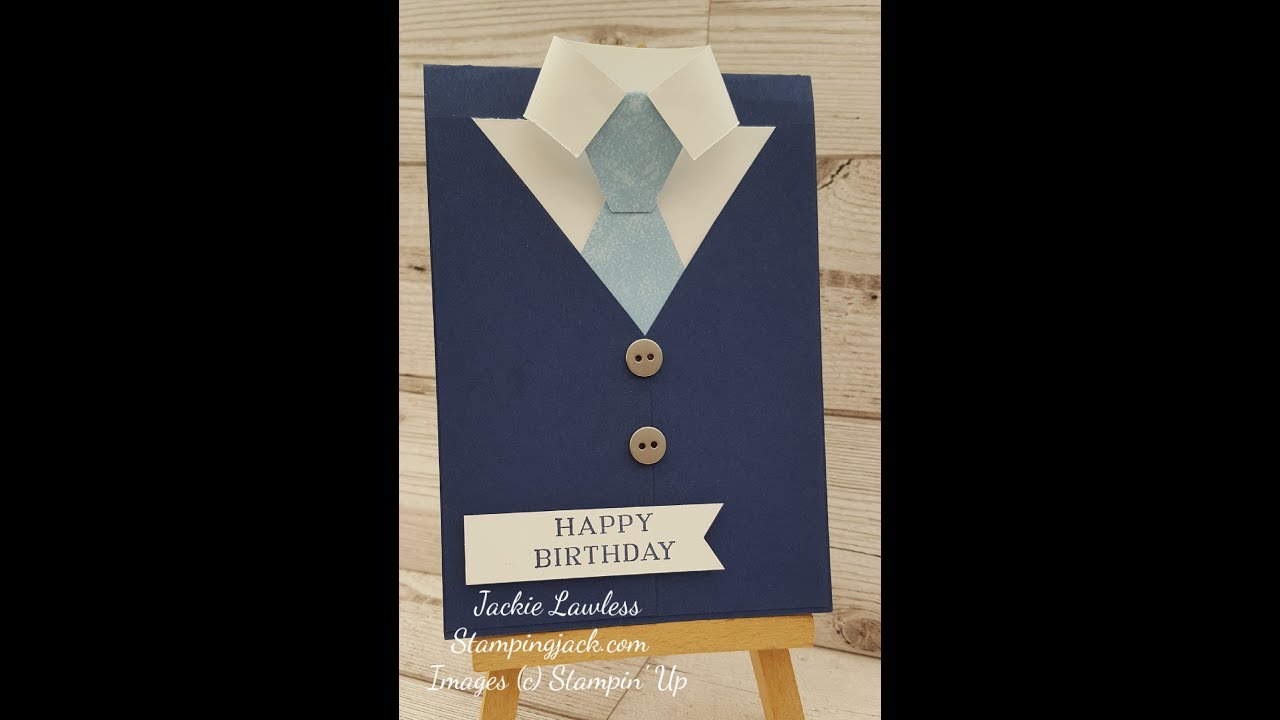 How to Make a Man's Suit & Tie Card
