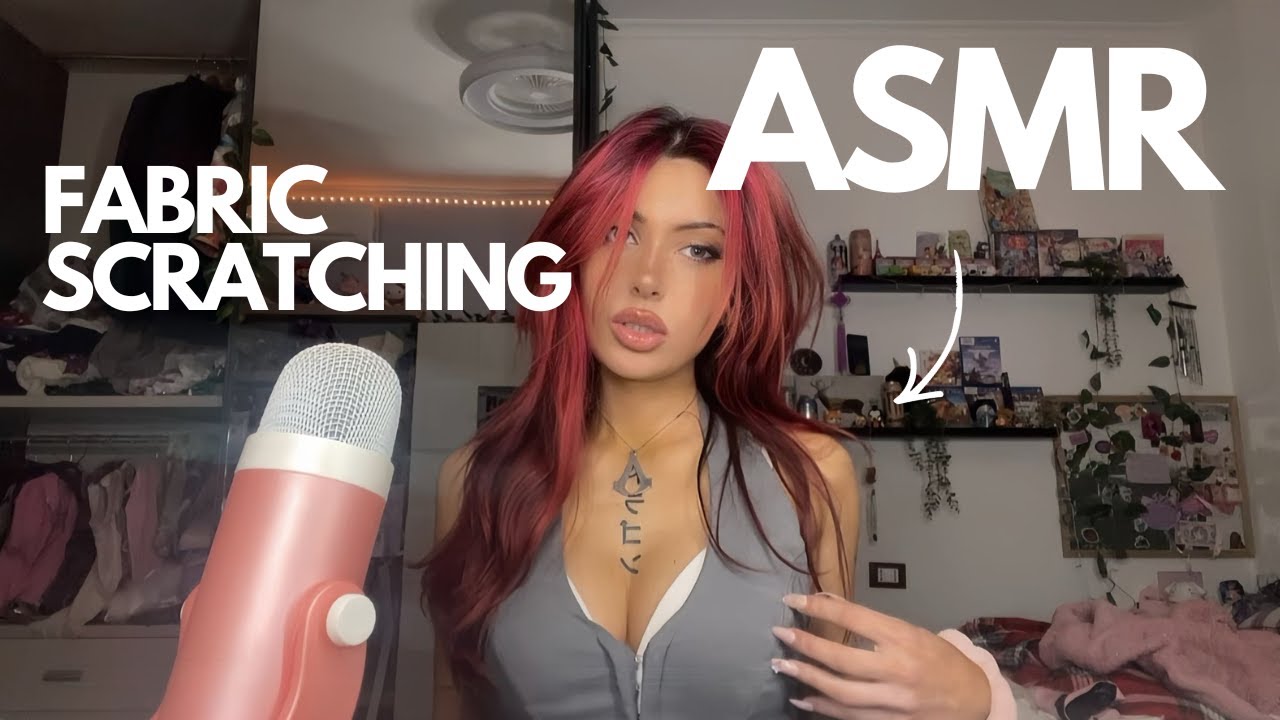 ₊˚⊹♡ ASMR - FABRIC SCRATCHING, body triggers, body sounds, scratching on outfit✨✨