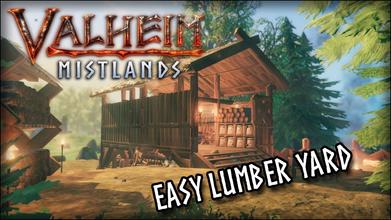 I Built an Easy Lumber Yard in Valheim | Valheim Builds