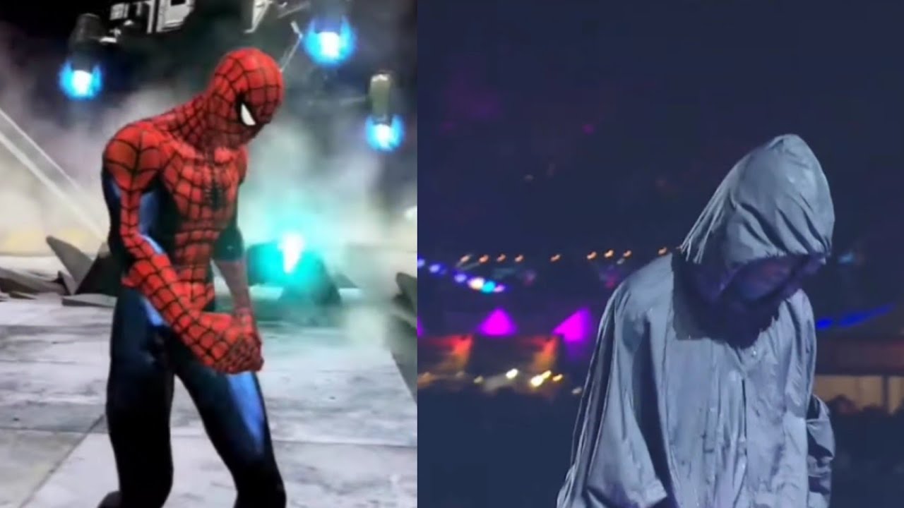 Playboi Carti recreates Spiderman Long time walking meme at Rolling Loud 2021