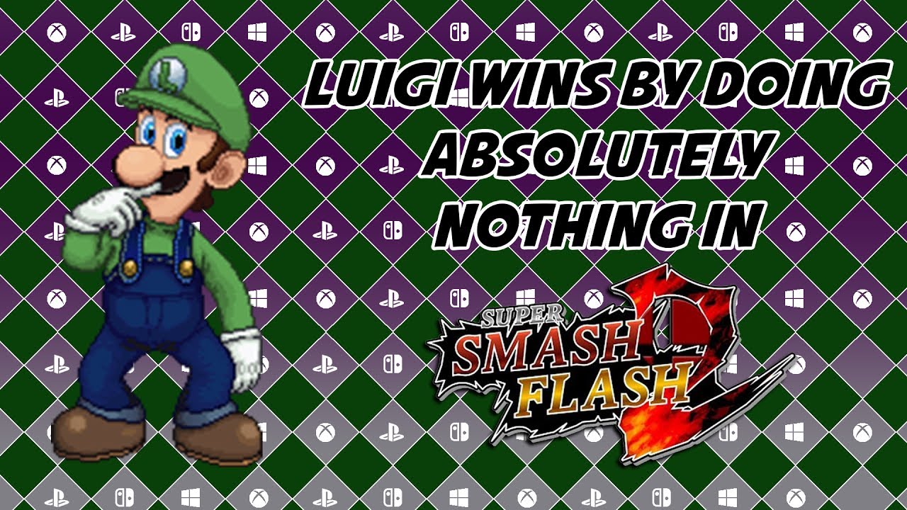 Luigi Wins Against LV. 9 CPUs By Doing ABSOLUTELY NOTHING in Super Smash Flash 2