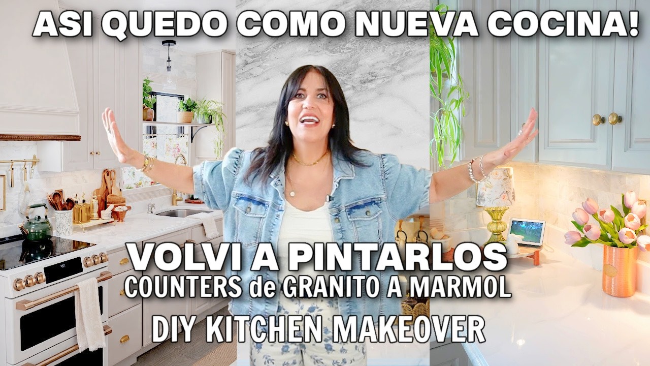 Transformación de COCINA! GRAN CAMBIO con COUNTERS PINTADOS✨ASÍ RENOVÉ la COCINA SIN GRANDES OBRAS! 