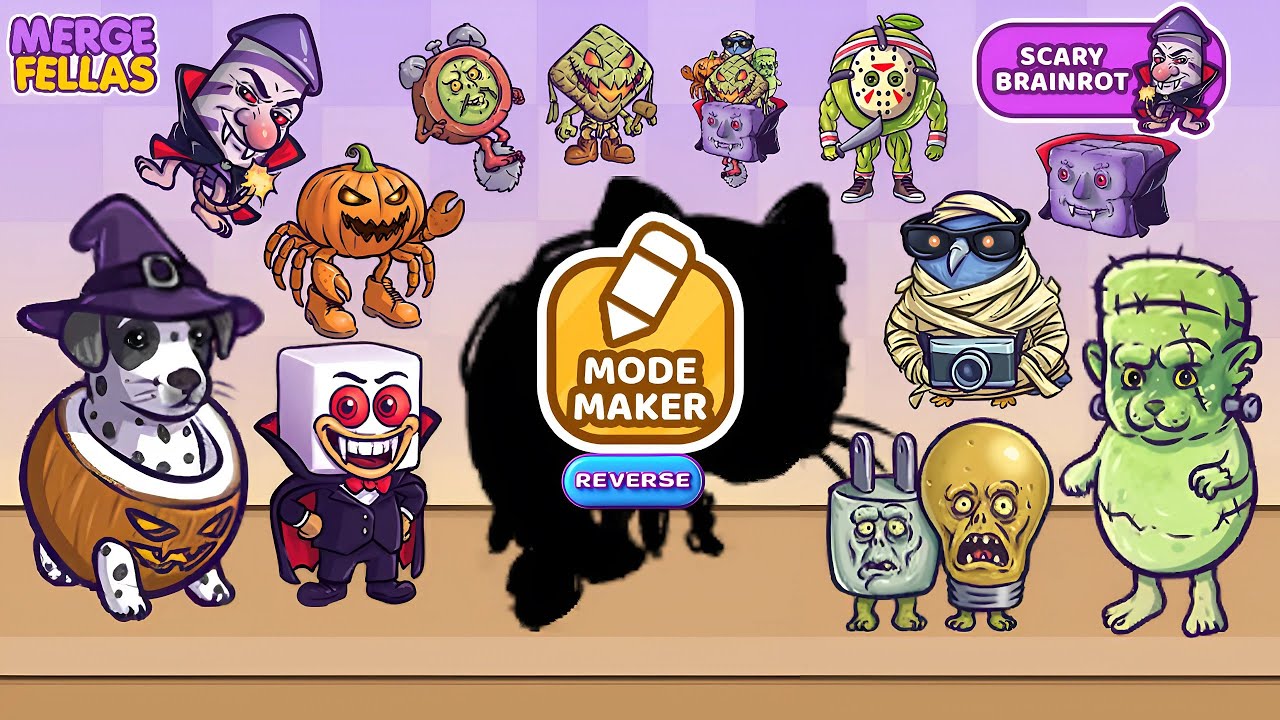 Merge Fellas SCARY Brainrot Reverse Maker Mode Gameplay | NEW MODE - Reaching Max Level