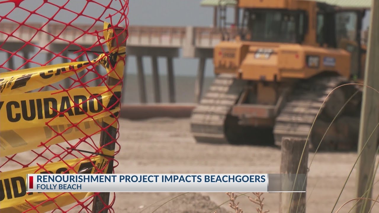 Folly Beach renourishment project underway, bringing some inconveniences for beachgoers