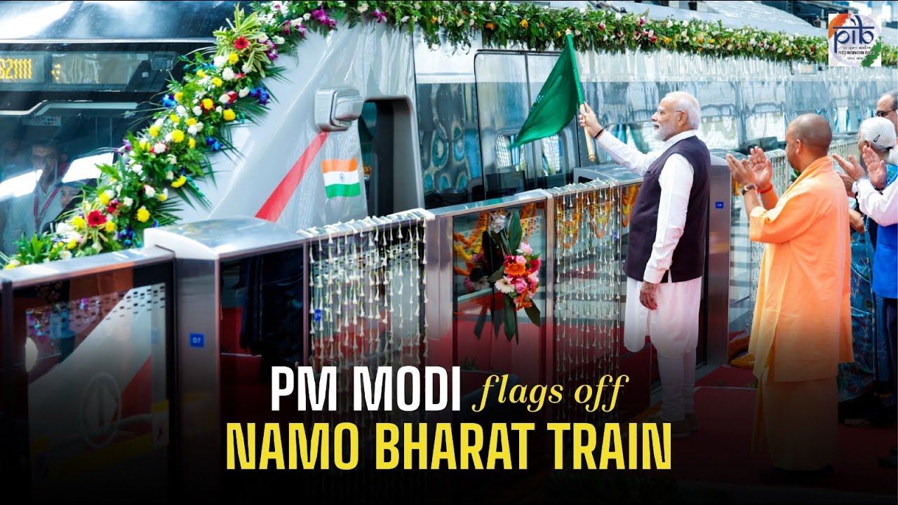 PM Narendra Modi inaugurates India's 1st RRTS Corridor & flags off Namo Bharat Train