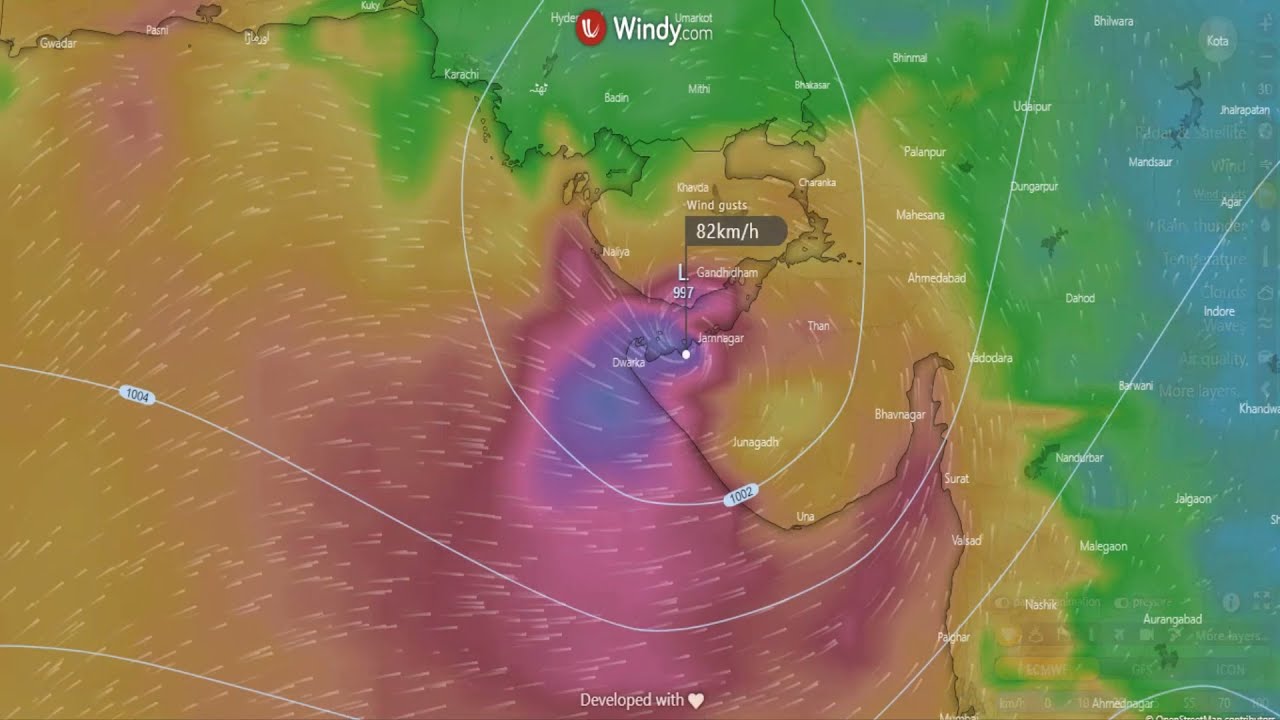 Cyclone #Gulab in Arabian Sea