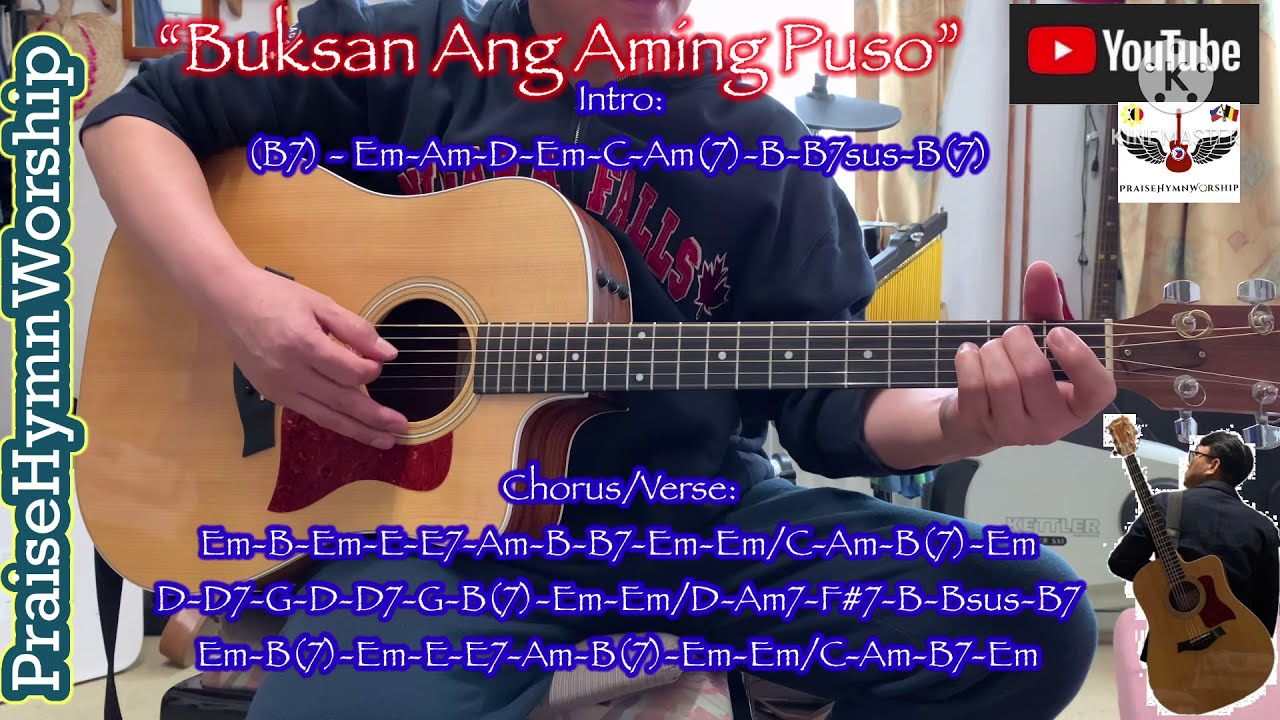 Buksan Ang Aming Puso - COMPLETE guitar tutorial (guitar chords, plucking/strumming + bonus exercise